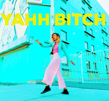 psychedelic neon colorful bitch kick GIF