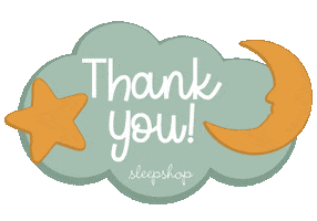 Star Thank You Sticker by Sleepshop Consulting