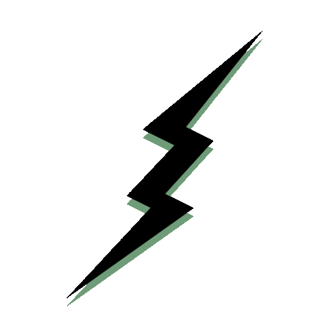 Lightning Bolt Sticker by Slasher Powsurf Co
