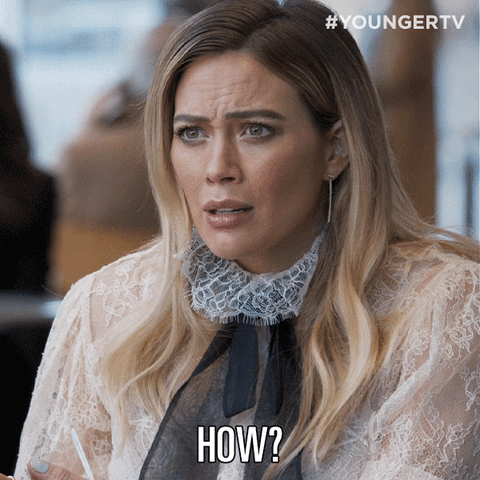 Confused Hilary Duff GIF by YoungerTV