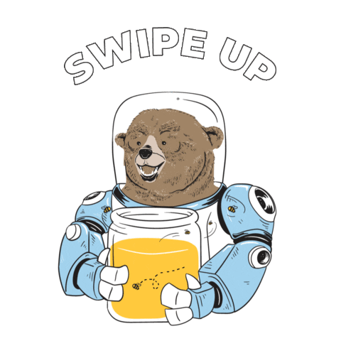 Bear Swipe Up Sticker by KIDZCLUSIVE