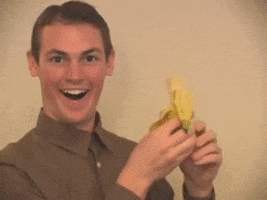 banana eating GIF