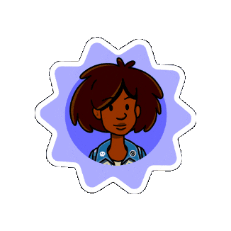 Nat And Moby Sticker by BrainPOP