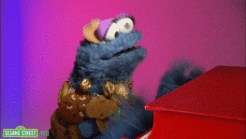cookie monster piano GIF