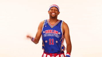 happy grin GIF by Harlem Globetrotters