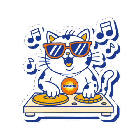 Cat Sticker by Ovomaltine
