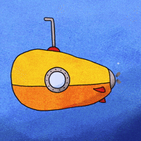 Yellow Submarine Sub GIF by Kev Lavery