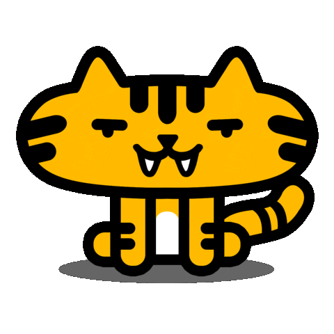 Cat Blink Sticker by Lutu Studio