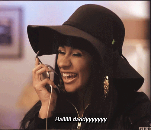 cardi b hi daddy GIF