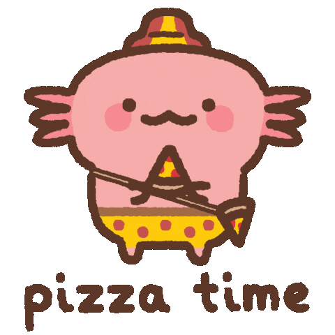 Happy Pizza Time Sticker by Simian Reflux