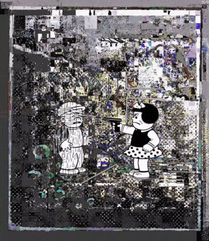 michaelpaulukonis glitch nancy digital collage glitchaesthetic GIF