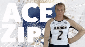 Volleyroos Gozips GIF by Akron Zips