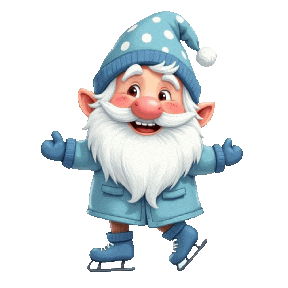 Turning Around Ice Skating Sticker