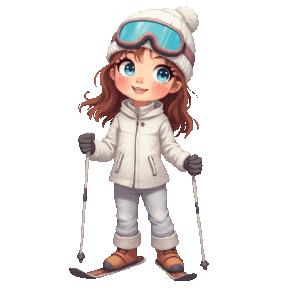 Boys Girls Snow Sticker