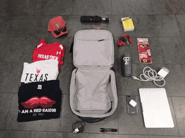 TexasTech travel luggage packing texastech GIF