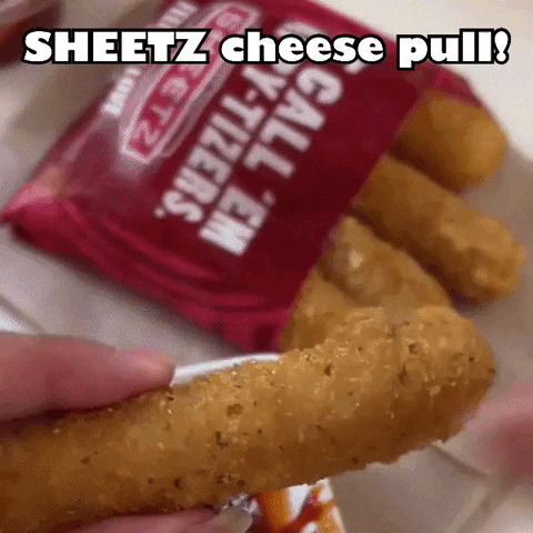 Mozzarella Sticks Cheese Pull GIF by Still Not A Hippie