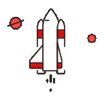 Blast Off Rocket Sticker by Nofortune