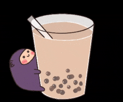 pei-kaoru drink bubble tea kaoru pearl milk tea GIF