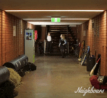 Paul Robinson Running GIF by Neighbours (Official TV Show account)