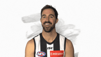 #happy #reaction GIF by CollingwoodFC