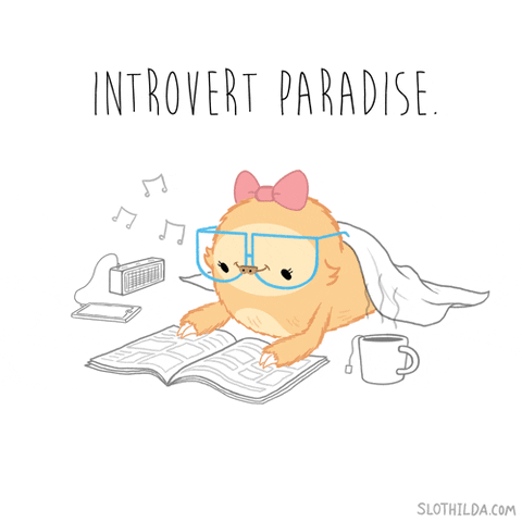 Introvert meme gif