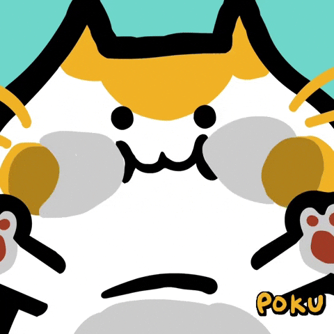Cat Hello GIF by Poku Meow