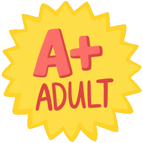A Plus Adult Sticker by hannah young