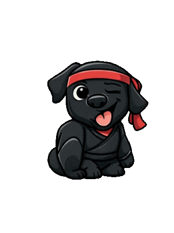 Black Dog Sticker