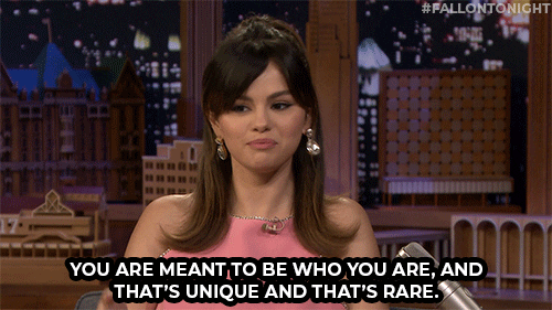 Be Yourself Selena Gomez GIF by The Tonight Show Starring Jimmy Fallon - Find & Share on GIPHY