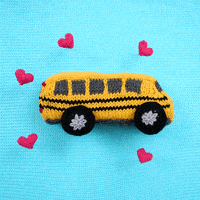 School Bus Love GIF by Mochimochiland