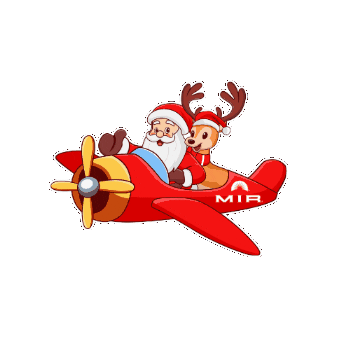 Christmas Usa Sticker by MIR Corporation
