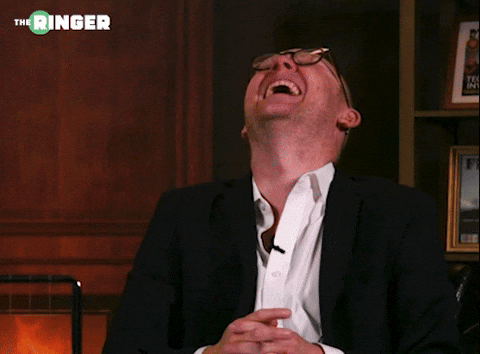 Chris Ryan Laughing GIF by The Ringer - Find & Share on GIPHY