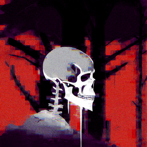 Red Forest Glitch GIF