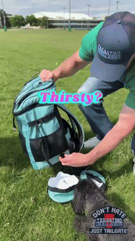 Dog Drinking GIF by Tailgating Challenge