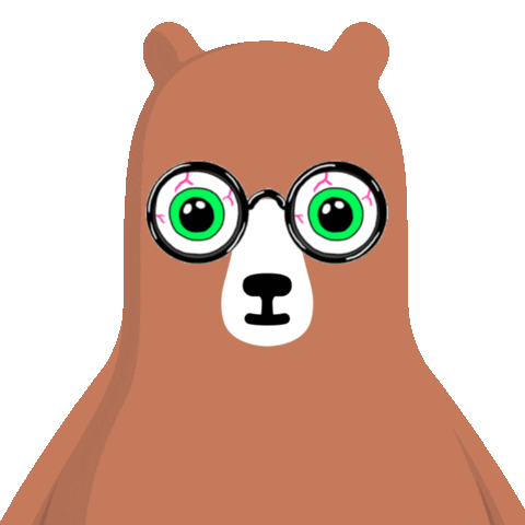 Eyes Bear Sticker by GoBear Hong Kong