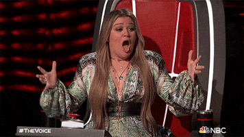 Kelly Clarkson Shock GIF by The Voice