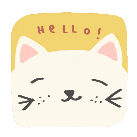 Cat Hello Sticker