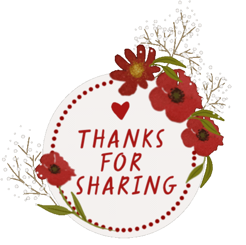 Thanks For Sharing Thank You Sticker