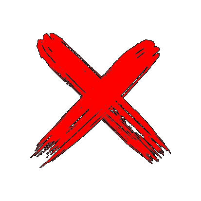 X No Sticker