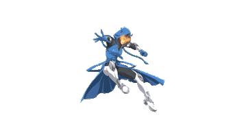 Manga Blue Ghost Sticker by WTFComics