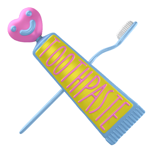 3D Toothpaste Sticker by Gutless Wonder for iOS & Android GIPHY