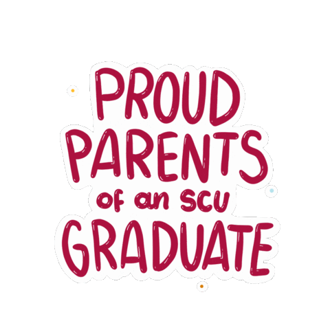 Proud Parents Scugrad Sticker by SantaClaraUniversity