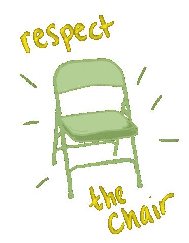 Pittsburgh Folding Chair Sticker by Group Against Smog and Pollution