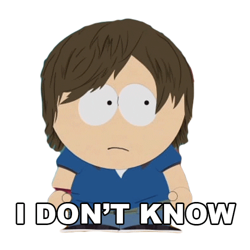 Confused Dont Know Sticker by South Park