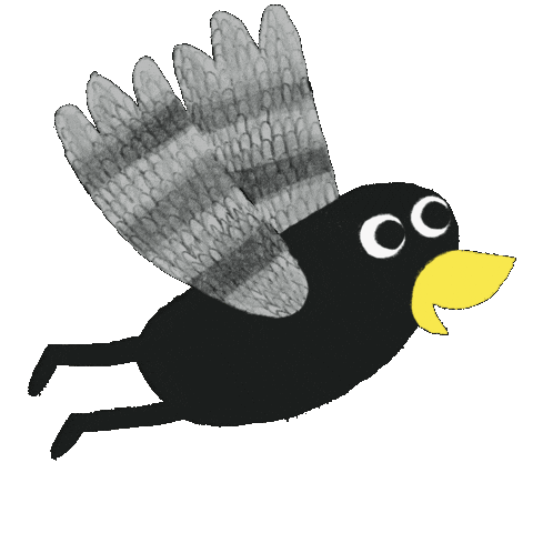 Bird Flying Sticker by Loes Riphagen