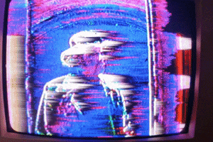 gatorbiz aesthetic vaporwave cowboy glitch art GIF