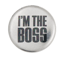 Boss Button Sticker by BusyBeaverButtonCo