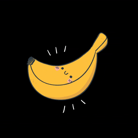 DancingLan_Doodles kawaii fruit banana bananas GIF