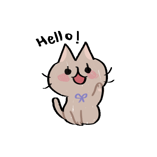 Cat Hello Sticker for iOS & Android GIPHY
