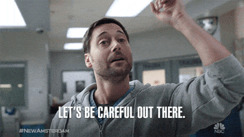 let&#39;s be careful out there GIF by New Amsterdam
